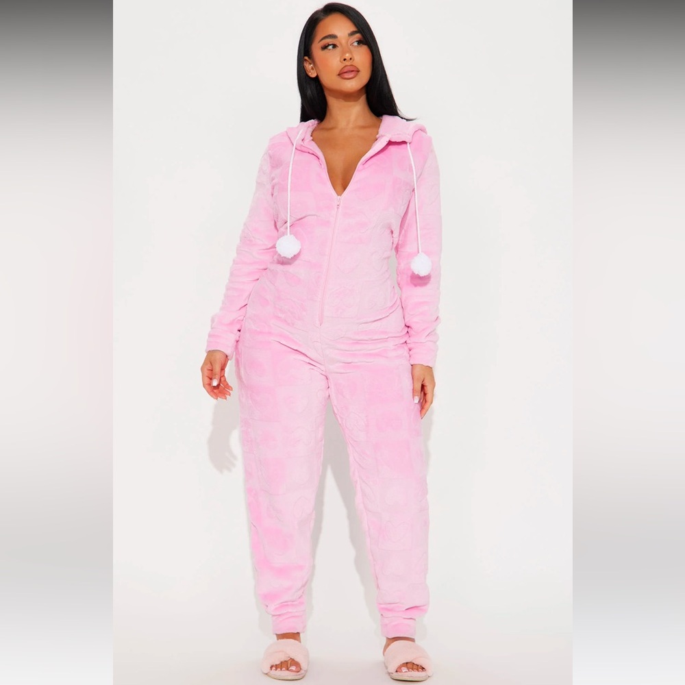 NEW Plush Hooded PJ Jumpsuit Onesie